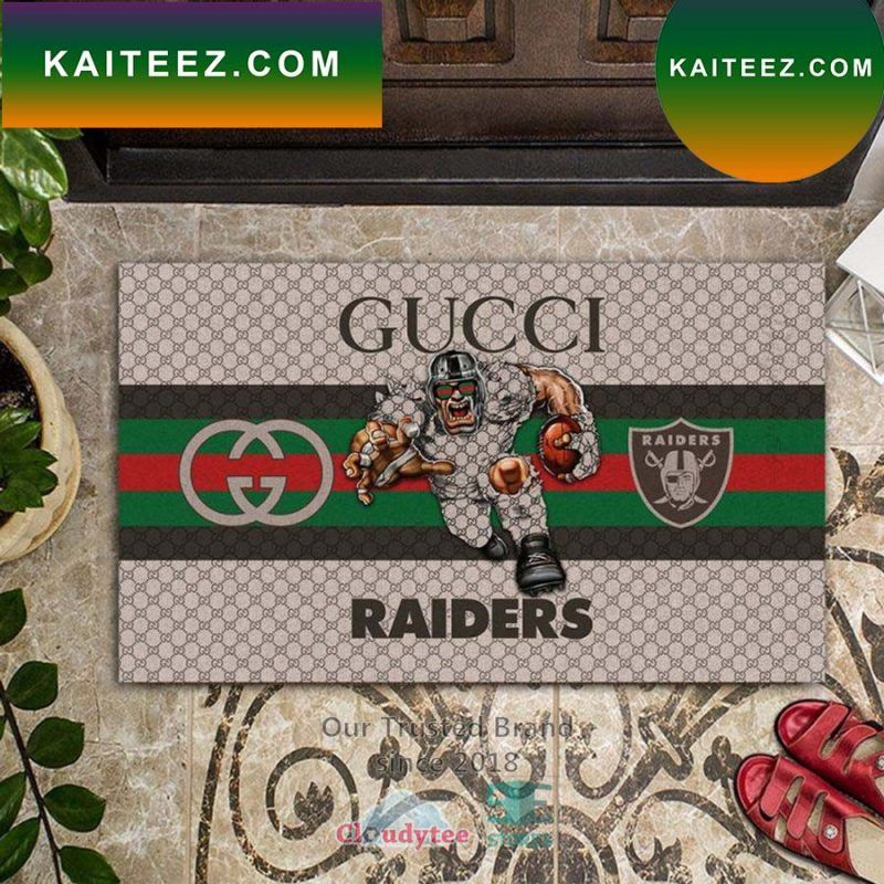 NFL Las Vegas Raiders Gucci Doormat NFL Las Vegas Raiders Gucci Doormat