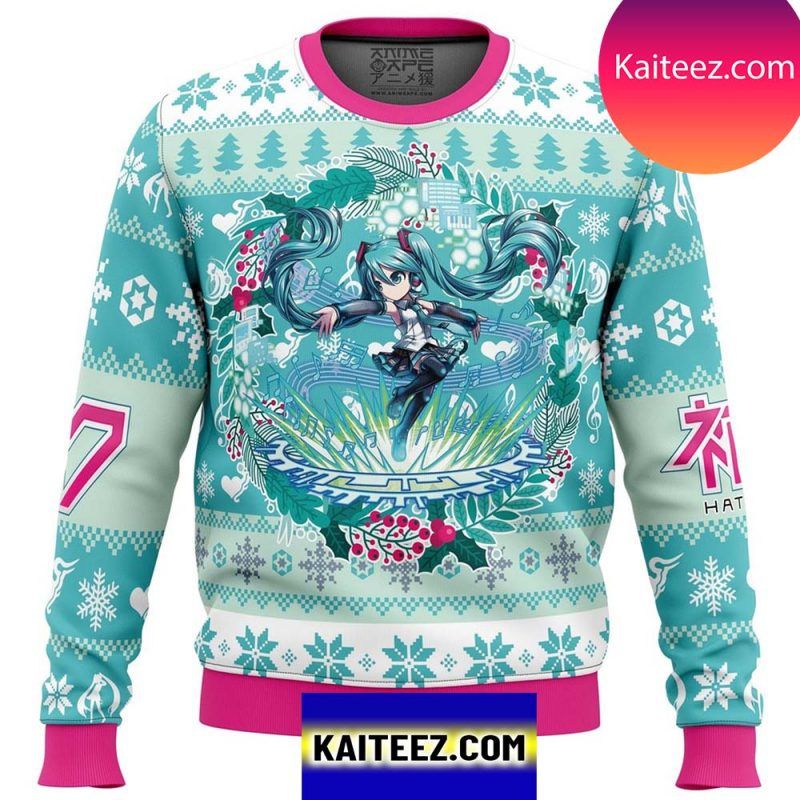 New Christmas Symphony Hatsune Miku Christmas Ugly Sweater New Christmas Symphony Hatsune Miku Christmas Ugly Sweater