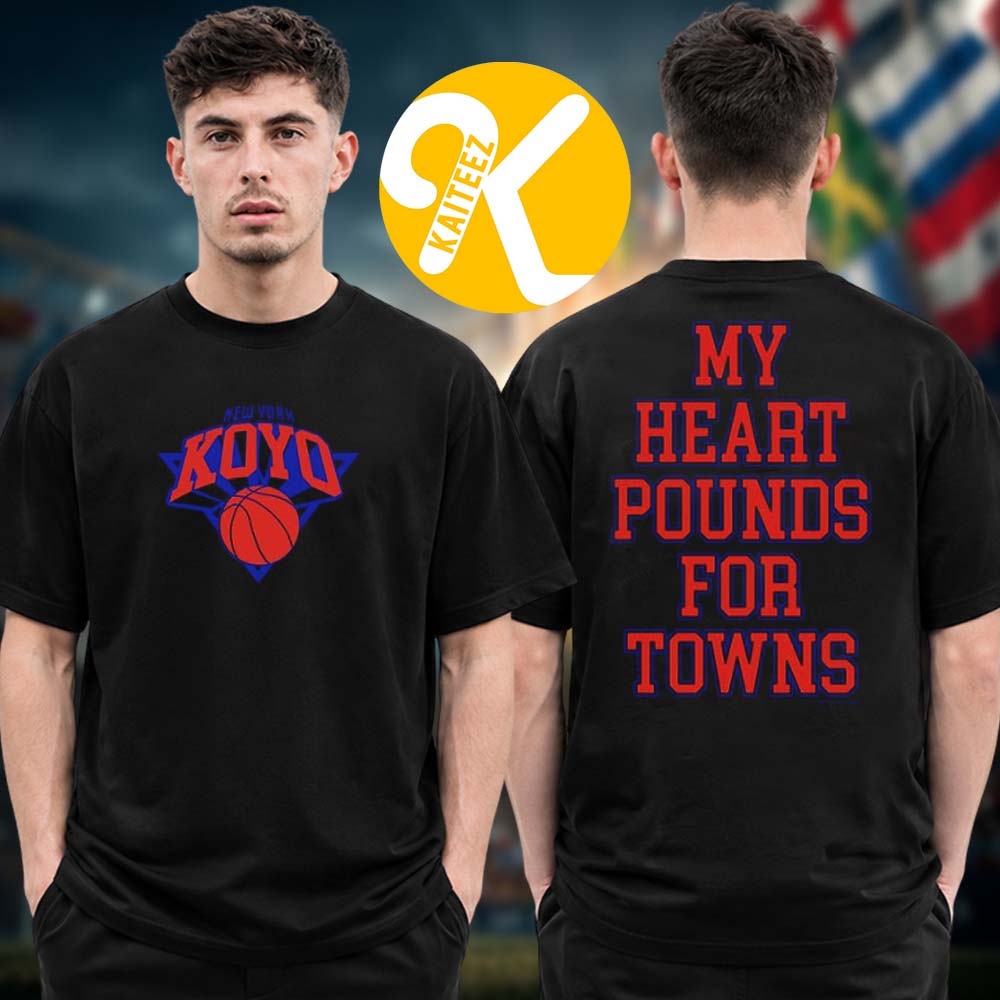 New York Knicks x Koyo Band My Heart Pounds For Towns Two Sided Unisex T-Shirt New York Knicks x Koyo Band My Heart Pounds For Towns Two Sided Unisex T-Shirt