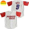 Personalized Puerto Rico Flag White Pinky Baseball Jersey