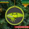 Philadelphia Eagles NFL Custom Name Grinch Candy Cane Grinch Decorations Outdoor Ornament