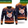 Pizza Cat Dark Green Ugly Christmas Sweater Pizza Cat Dark Green Ugly Christmas Sweater