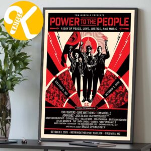 Power To The People Festival 2026 A Day Of Peace Live Justice And Music At Merriweather Poster Pavilion In Columbia MD On October 3 2026 Home Decor Poster Canvas