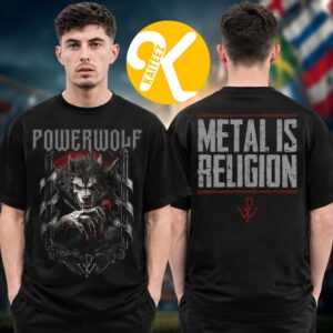 Powerwolf Merch Blood And Religion Two Sided Unisex T-Shirt