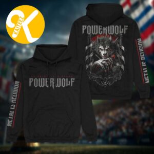 Powerwolf Merch Blood And Religion Zip Up Hoodie Shirt