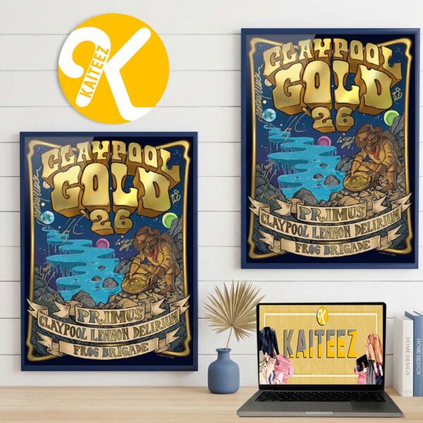 Primus The Clay Pool Gold Tour 2026 Exclusive Vip Poster Space Primus The Clay Pool Gold Tour 2026 Exclusive Vip Poster Space