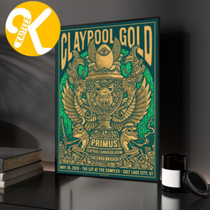 Primus The Claypool Gold Tour 2026 The Lot At The Complex In Salt Lake City UT On May 26 2026 Home Decor Poster Canvas