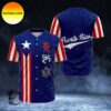 Puerto Rico Flag Black Pattern Baseball Jersey Puerto Rico Flag Black Pattern Baseball Jersey