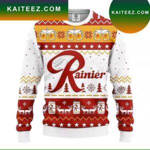 Rainier Beer Ugly Knitted Christmas Ugly Sweater