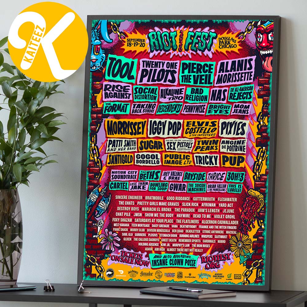 Riot Fest 2026 At Douglass Park Chicago On September 18 19 20 2026 Line Up Festival Home Decor Poster Canvas Riot Fest 2026 At Douglass Park Chicago On September 18 19 20 2026 Line Up Festival Home Decor Poster Canvas