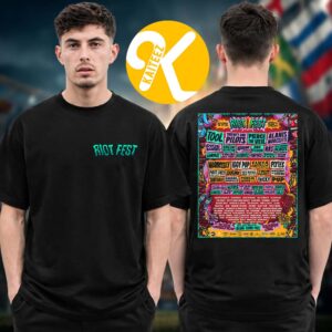 Riot Fest 2026 At Douglass Park Chicago On September 18 19 20 2026 Line Up Festival Two Sided Unisex T-Shirt