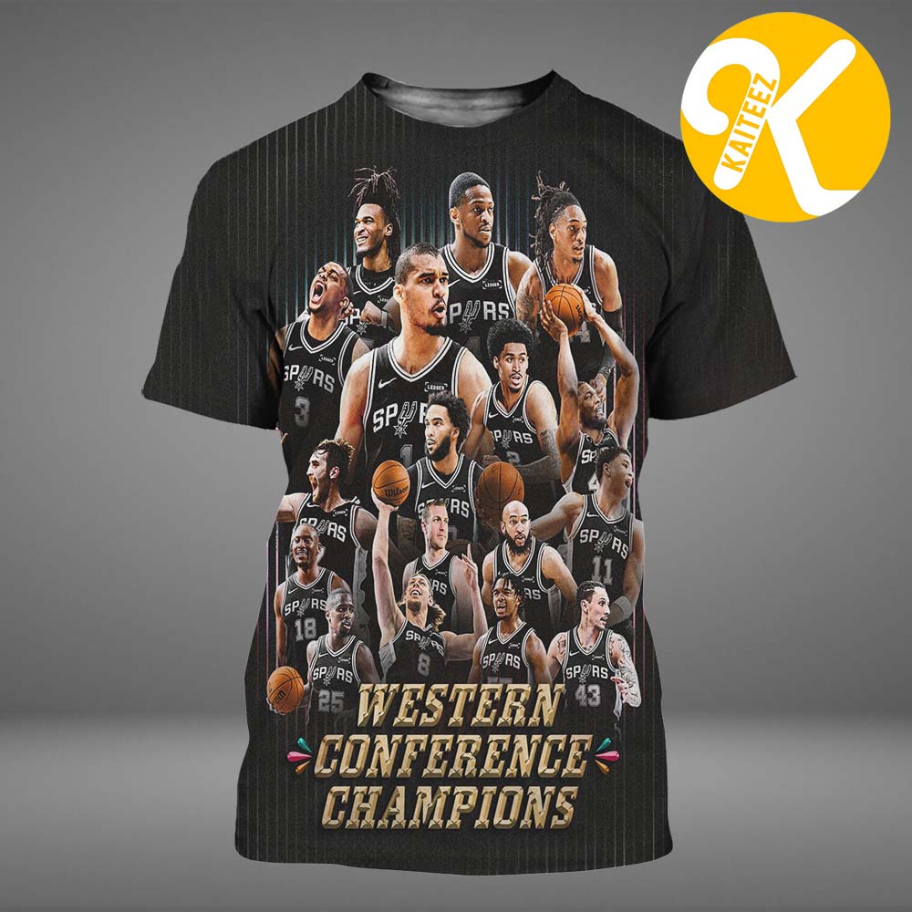 San Antonio Spurs Are Your NBA Western Conference Champions 2026 All Over Print Shirt San Antonio Spurs Are Your NBA Western Conference Champions 2026 All Over Print Shirt