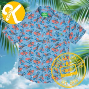 Sesame Street Super Grover RSVLTS Collection Summer Hawaiian Shirt