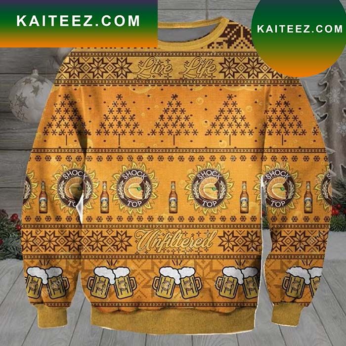Shock Top Beer Ugly Christmas Sweater Shock Top Beer Ugly Christmas Sweater