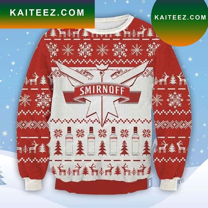 Smirnoff Beer Drinking Ugly Christmas Sweater Smirnoff Beer Drinking Ugly Christmas Sweater