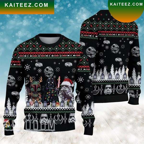 Star Wars Boba Fett and C-3PO, R2-D2Star Wars Christmas Ugly Sweater Star Wars Boba Fett and C-3PO, R2-D2Star Wars Christmas Ugly Sweater