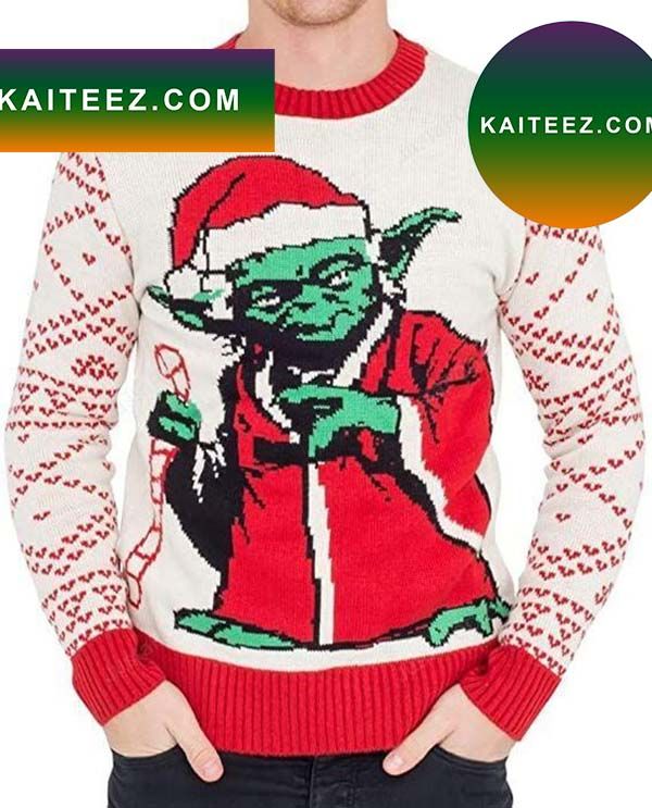 Star Wars Jedi Yoda Dressed As Santa Star Wars Christmas Ugly Sweater Star Wars Jedi Yoda Dressed As Santa Star Wars Christmas Ugly Sweater