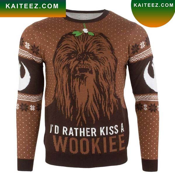 Star Wars Kiss a Wookiee Star Wars Christmas Ugly Sweater Star Wars Kiss a Wookiee Star Wars Christmas Ugly Sweater