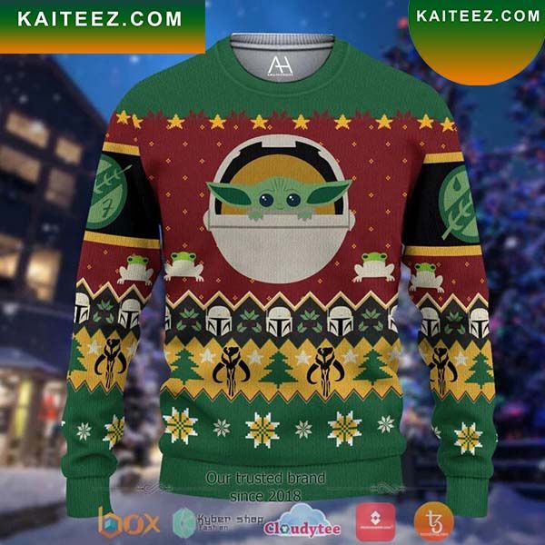 Star Wars Mandalorian Baby Yoda Star Wars Christmas Ugly Sweater Star Wars Mandalorian Baby Yoda Star Wars Christmas Ugly Sweater