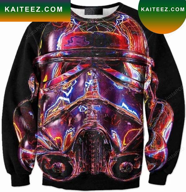 Star Wars Neon Storm Trooper Head Star Wars Christmas Ugly Sweater Star Wars Neon Storm Trooper Head Star Wars Christmas Ugly Sweater