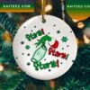 Tampa Bay Buccaneers NFL Custom Name Grinch Candy Cane Grinch Decorations Outdoor Ornament