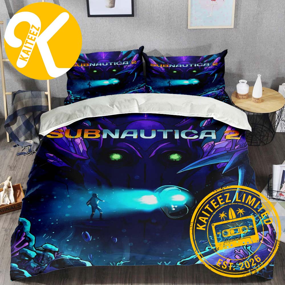 Subnautica 2 Into The Blue Bedding Set Subnautica 2 Into The Blue Bedding Set
