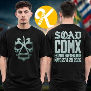 System Of A Down SOAD x Mercadorama CDMX Mexico City At Estadio GNP Seguros On May 27 28 2026 Lucha Mask Two Sided Unisex T-Shirt