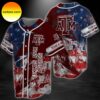 Texas A&M Aggies baseball Grenade Pattern Baseball Jersey Texas A&M Aggies baseball Grenade Pattern Baseball Jersey