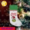 The Grinch Santa Hat And Red Scarf Christmas Stocking The Grinch Santa Hat And Red Scarf Christmas Stocking