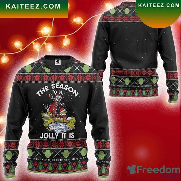 The Season to Be Yoda And Mandalorian Jolly It Is Star Wars Christmas Ugly Sweater The Season to Be Yoda And Mandalorian Jolly It Is Star Wars Christmas Ugly Sweater