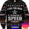 Top Gun I Feel The Need For Speed Ugly Christmas Sweater
