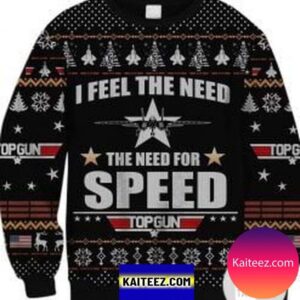 Top Gun I Feel The Need For Speed Christmas Ugly Sweater