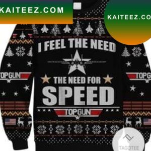 Top Gun I Feel The Need For Speed Ugly Christmas Sweater