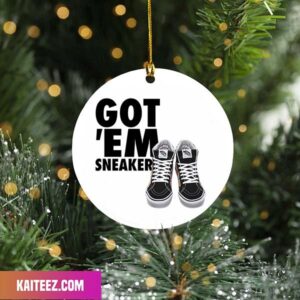 Vans SK8 HI Black and White Sneaker Ornament