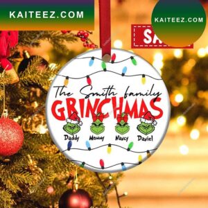 White Grinch Family Christmas Home Decor Grinch Christmas Ornament