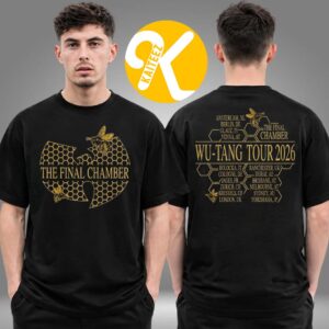 Wu Tang Clan Merch The Final Chamber 2026 Tour Honeycomb Black Two Sided Unisex T-Shirt