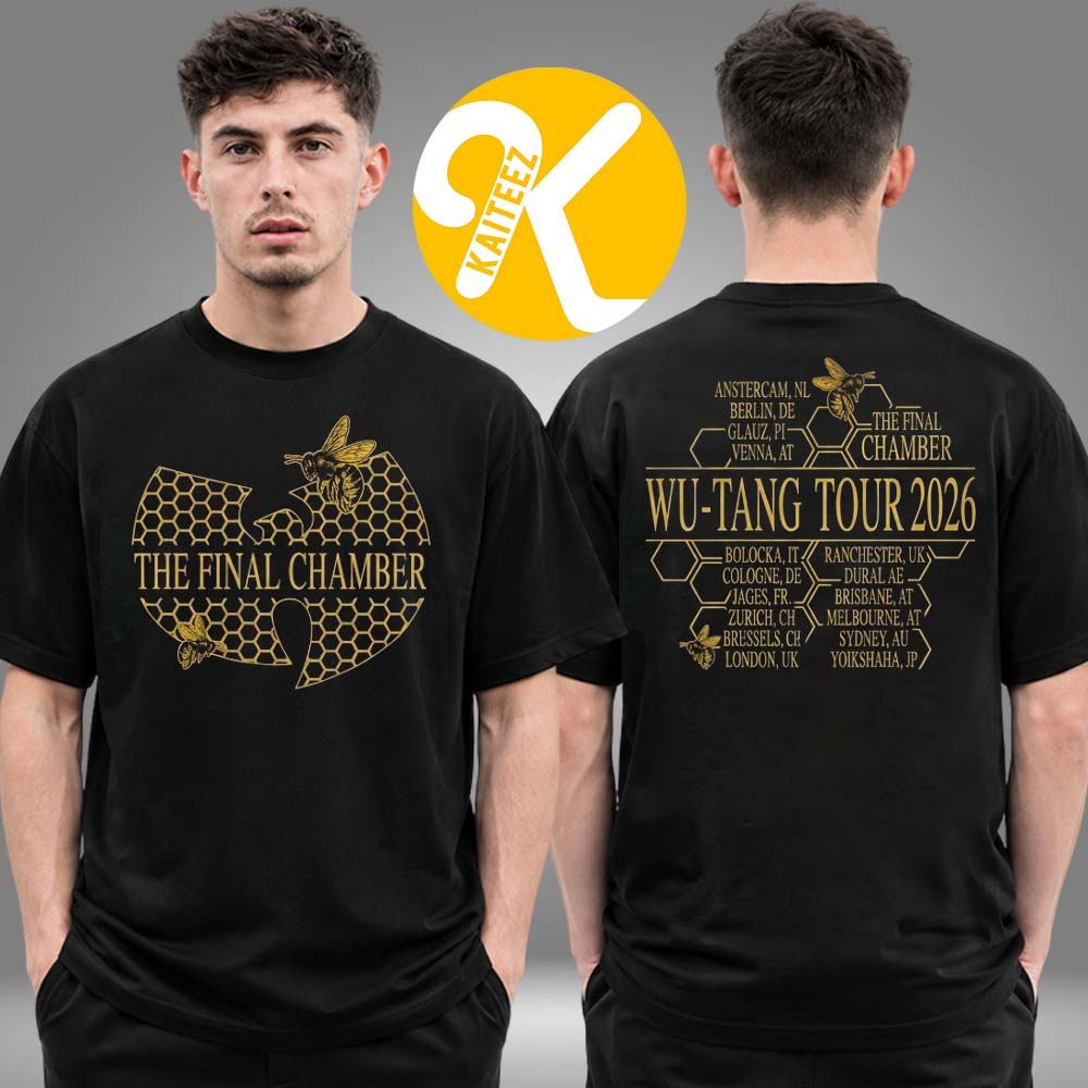 Wu Tang Clan Merch The Final Chamber 2026 Tour Honeycomb Black Two Sided Unisex T-Shirt Wu Tang Clan Merch The Final Chamber 2026 Tour Honeycomb Black Two Sided Unisex T-Shirt