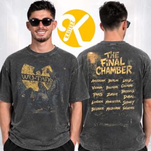 Wu Tang Clan Merch The Final Chamber 2026 Tour Spray Paint Two Sided Washed T-Shirt