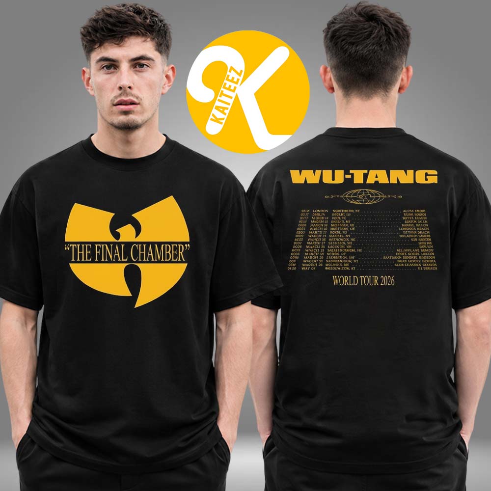 Wu Tang Clan Merch The Final Chamber 2026 Tour Wu Logo Black Two Sided Unisex T-Shirt Wu Tang Clan Merch The Final Chamber 2026 Tour Wu Logo Black Two Sided Unisex T-Shirt