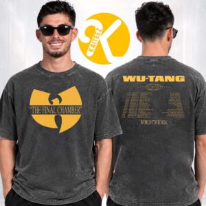 Wu Tang Clan Merch The Final Chamber 2026 Tour Wu Logo Two Sided Washed T-Shirt