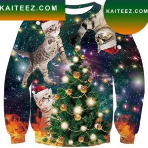 You Can Score Some Hideous Pizza Cat Ugly Christmas Sweater