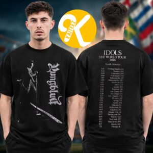 Yungblud Merch Idols The World Tour North America 2026 Jump Dateback Two Sided Unisex T-Shirt