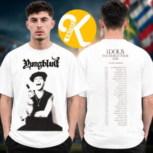 Yungblud Merch Idols The World Tour North America 2026 Laughing Two Sided Unisex T-Shirt