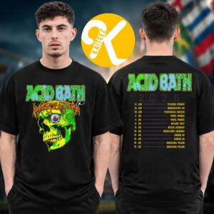 Acid Bath Merch EU Tour 2026 Tour Dates Two Sided Unisex T-Shirt
