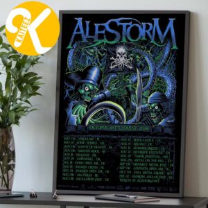 Alestorm Summer Festival Octopus Battlequest Tour 2026 Schedule Home Decor Poster Canvas