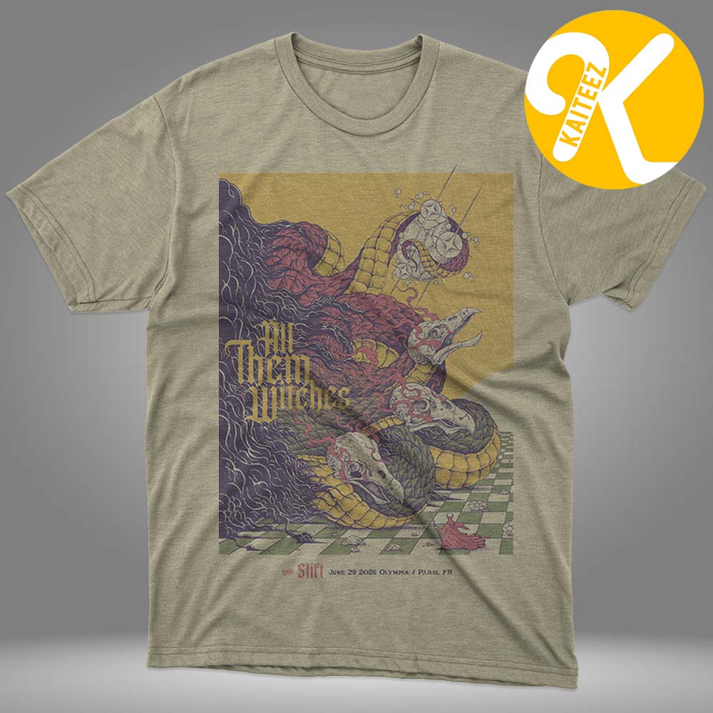 All Them Witches Band At Olympia In Paris FR On June 29 2026 Unisex T-Shirt All Them Witches Band At Olympia In Paris FR On June 29 2026 Unisex T-Shirt