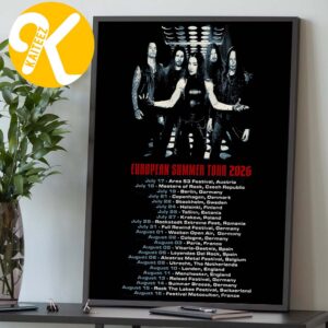 Arch Enemy European Summer Tour 2026 Photo Band Tour Dates Home Decor Poster Canvas