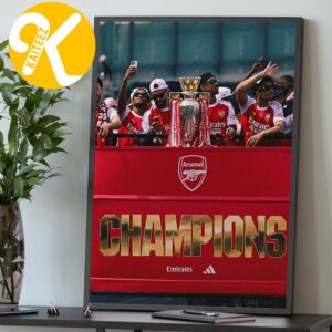 Arsenal Champions Parade 2026 Riding High Home Decor Poster Canvas