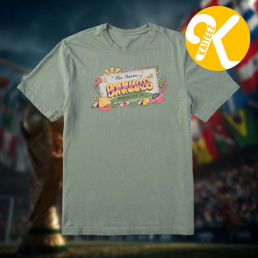 Bonnaroo Festival 2026 Merch In Manchester TN On June 11-14 2026 License Plate Unisex T-Shirt Bonnaroo Festival 2026 Merch In Manchester TN On June 11-14 2026 License Plate Unisex T-Shirt
