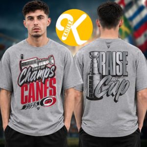 Carolina Hurricanes Merch 2026 Stanley Cup Champions Raise The Cup Two Sided Unisex T-Shirt